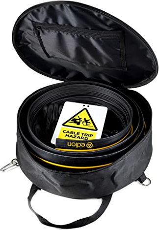 Edion EV Cable Pavement Cover Bundle – EV Cable Protector 1.5m + EV Charging Cable Trip Hazard Warning Sign + EV Cable Bag – EV Charging Cable Cover Bundle