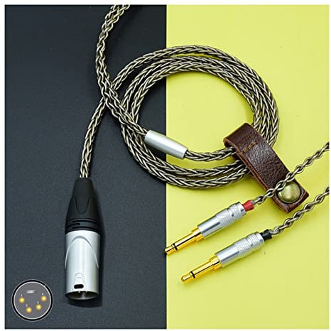 Cavo audio jack Cavo for cuffie da 8 core da 1 a 2 Jack Dual 3.5 2.5 4,4 mm Aggiornamento del bilanciamento Sostituzione cavo argento 6.5 6.35 XLR Cavo optical digital audio jack ( Color : 4pin balanc
