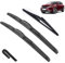 Scheibenwischer vorne und hinten, kompatibel mit Nissan Qashqai J12 2021–2024, Windschutzscheibe, Windschutzscheibe, Fensterbürsten, 26 Zoll + 17 Zoll + 12 Zoll