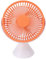 Estink USB Rechargeable Desk Fan with 3 Speeds, Quiet and 360°, for Camping, Dorm, Office (Orange)