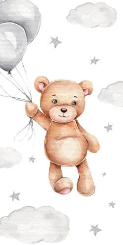 Jerry Fabrics Duschtuch Strandtuch Badetuch Teddy mit Ballon 70 x 140 cm