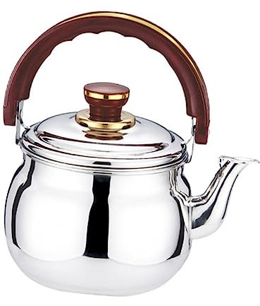 Tetera de estufa, tetera de acero inoxidable esmaltada, taza de café calentada, 1 ud.