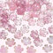 Ruzister 50 Stück Kirschblüten-Acryl-Blumenperlen, Mini-Blumen-Abstandsperlen für die Schmuckherstellung, 5-Blütenblatt-Farbverlaufs-Blumenperlen, vergoldete Blumen