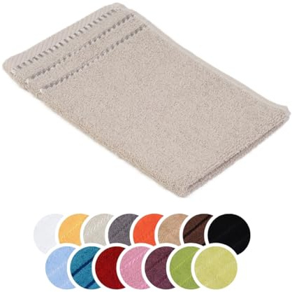 liebling Gästetuch, 100% Baumwolle, Serie Potsdam, 30 x 50 cm, 60 Grad waschbar, trocknergeeignet, Farbe: Taupe