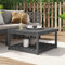 KLYEON Gartentisch Grau 82,5x82,5x45 cm Massivholz Kiefer,Eleganter Gartentisch aus massivem Kiefernholz für angenehme Mahlzeiten im Freien Gartenmöbel & Zubehör