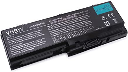 vhbw 1x Akku Ersatz für Toshiba PA3536U-1BRS, PA3537U-1BRS, PABAS100, PA3537U-1BAS für Notebook (6600 mAh, 11,1 V, Li-Ion)