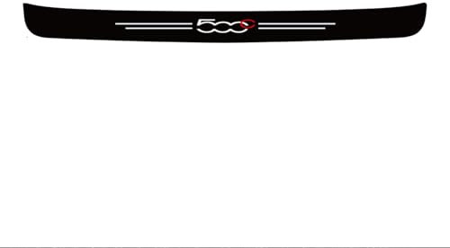 Generico Fibra Carbonio Protezione Paraurti Posteriore Striscia Pellicola per Fiat 500S 500X 500C 500L Bravo Punto Panda Stilo Tipo Ducato Doblo，Adesivo Battitacco Porta Baule Auto Accessori,500C