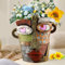 Teeloray Pot de Fleurs Abstrait, 18.5cm Cache-Pots de Fleurs Résine Art Portrait Vase Pot de Fleur Interieur Ornements Uniques Abstraits Pot de Fleurs Succulents Balcon Décoration de Jardin, Antique