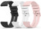 Wanme 3 Pièces 20mm Bracelet de Montre en Silicone, Souple Bracelet de Replacement en Dégagement Rapide avec Boucle en Même Couleur Homme Femme 20mm (Noir/Blanc/Rose, 20mm)