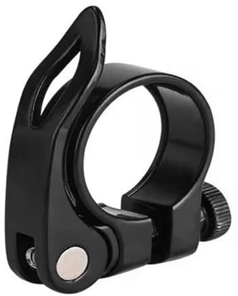 Losueeun Fascetta pieghevole per per bicicletta con leva a sgancio rapido inclusa fascetta per tubo SP8 con diametro di 40,8 mm, colore nero