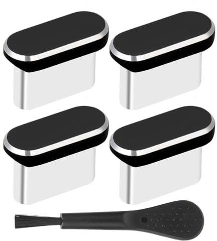 Cache de Port USB Type-C avec Brosse - Bouchon Anti-Poussière pour Téléphone et Port de Charge