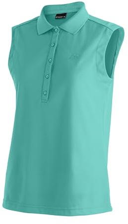 Maier Sports Ulrike Sleeveless Damen Poloshirt, Ärmelloses Funktionsshirt | Atmungsaktiv, Für Wandern, Outdoor & Freizeit, Piqué-Stoff, Perfekt für den Sommer