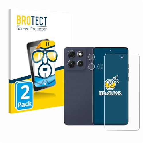 BROTECT Schutzfolie für Motorola Moto G86 Power | (Display+Kamera) 2 Stück Transparenter Displayschutz Made in Germany Klare Displayschutz-Folie Clear Einfache Montage