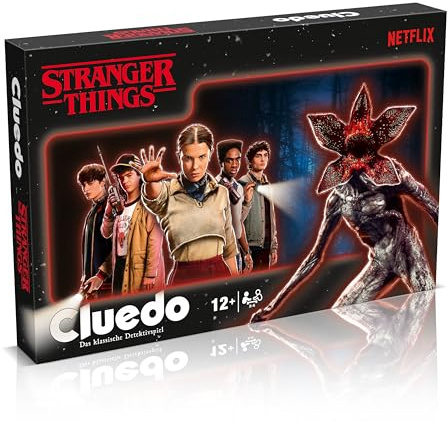 Winning Moves Cluedo Stranger Things Edition - Cluedo Spiel Detektiv Krimi Spiel Stranger Things Brettspiel - 2+ Jahren 12+ Jahren - Deutsch