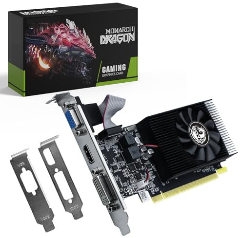 SOYO Geforce GT 740 Low Profile Graphics Card, 4GB DDR3 128 Bit Video Card with HDMI VGA DVI PCI Express x16 3.0 Single Fan Computer GPU