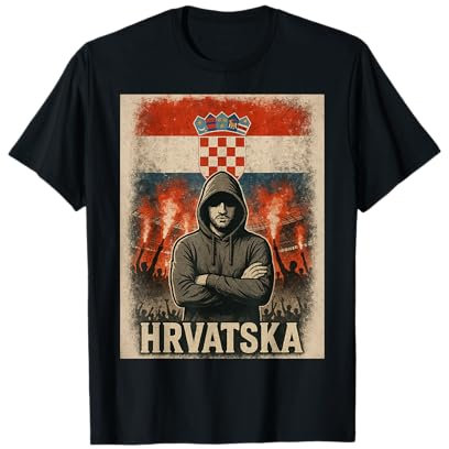 Hrvatska T-Shirt Kroatien Ultras Tradition Herren Kroaten T-Shirt