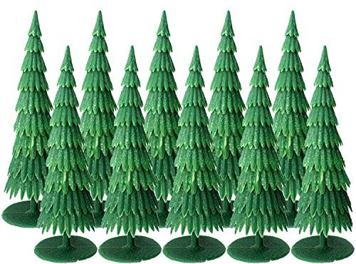musykrafties 5.1 Höhe Abnehmbare Stechpalme Bäume Kunststoff Aquarium Terrarien Miniatur Fee Gardens Puppenhaus Kuchendekoration Dekoration Lot 10-Piece