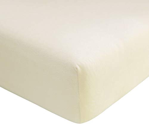 G Bettwarenshop Nicky Velours Spannbettlaken Sand, 90 x 190-100 x 200 cm