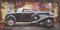 Vintage Line Handgefertigtes Metallbild 3D-Optik Wandbild Verschiedene Größen Kunst Bild (Metallbild Oldtimer in schwarz (ca. 80x40 cm))