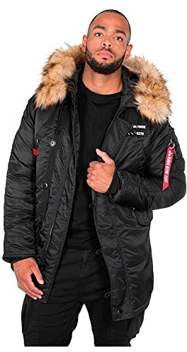 Alpha Industries N3B Airborne Winter Jacket for Men Black