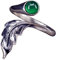 NicoWerk Silberring Feder Vintage Chalcedon Mit stein Grün Ethno Ring Silber 925 Verstellbar Damenringe Damen Schmuck Sterling SRI264