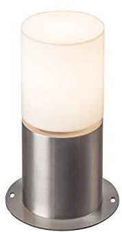 SLV Stehleuchte ROX ACRYL 30 Pole / Außen-Beleuchtung für Wege, Wände, Eingänge, LED Outdoor Garten-Lampe / E27 IP44 20.0W edelstahl, 1001488, silber, 30cm
