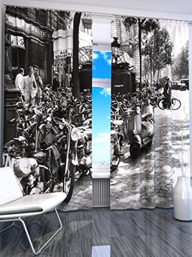 Lemare Deko-Vorhänge Digitaldruck | Stadt | Dicker Vorhang Blickdicht | 2 STK. 145x260 cm