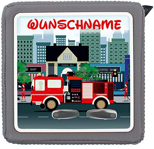 yabaduu Schutzfolie Schutzcover für Toniebox 1 mit Namen Personalisiert Passgenau Selbstklebend Kindgerecht Folie für Kinder Spielzeug (Y031-13 Feuerwehr, Mit Wunschname)