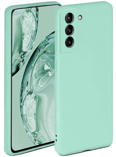 ONEFLOW Soft Case für Samsung Galaxy S21 Hülle aus Silikon mit Kameraschutz, Silikonhülle mit erhöhtem Schutz fürs Display, Backcover Schutzhülle, weiche Handyhülle, Mint