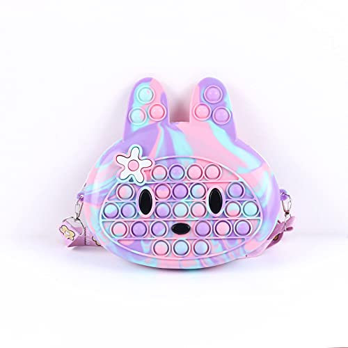 ZHYX Pop bumpli It Fidget Spielzeug Tasche, Regenbogen Popit Spielzeug Poppet Figetttoys Handtasche, für Erwachsene, Kinder zum Entspannen,A