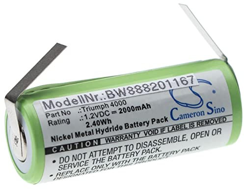 vhbw batteria sostituisce Oral-B 3745, 3761, 3762 per spazzolino elettrico (2000mAh, 1,2V, NiMH)