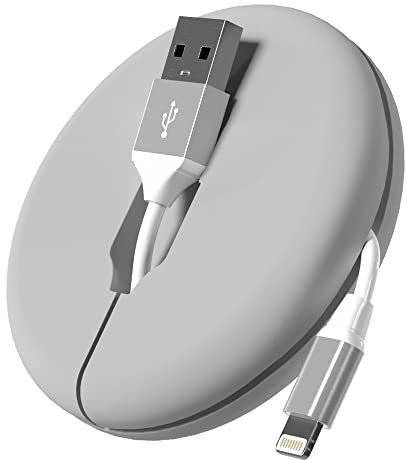 TALK WORKS Cable + Management - Lightning to USB A - 6ft - Gray