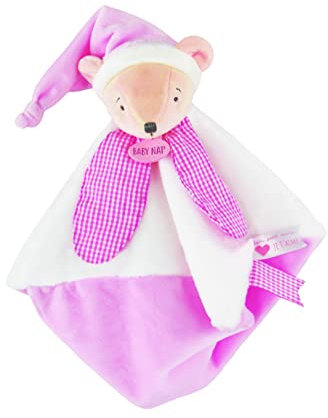 BABY NAT' - Doudou ourson rose - BN0718 -Rose