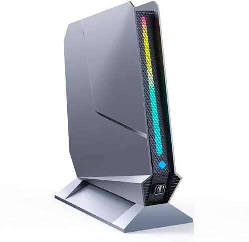 TOPGRO Mini Gaming PC Intel i9-9880H(Up to 4.8GHz) GTX1650 Nvidia 32GB DDR4/1TB PCIe4.0 SSD RGB Lights Mini Desktop Computer, 2X HDMI Type-C WiFi 6E BT5.3, 6X USB Ports, Windows 11 Pro
