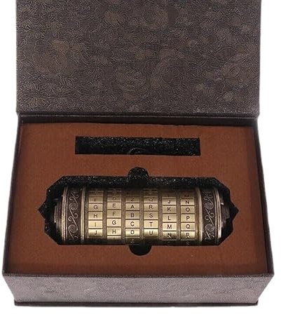 EVZZ 3pcs Da Vinci Code Cryptex Metall Cryptex mit Ringen Di Vinci Code Replica Film Prop