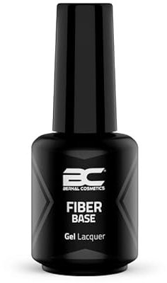 Fiber Base Clear 15ml | Transparente | Esmaltes Semipermanentes | Fuerte, flexible y densa | Alarga hasta 1 cm | Bernal Cosmetics