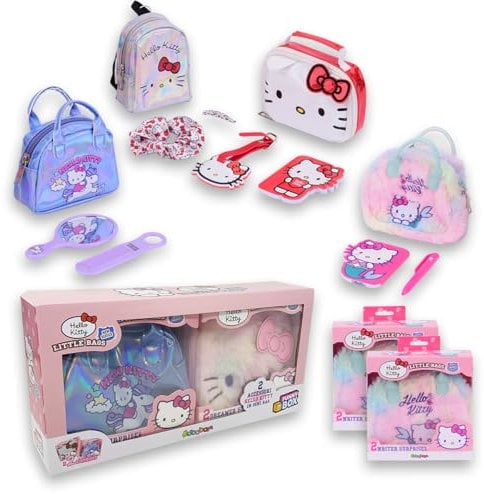 #sbabam Funny Box Hello Kitty Little Bags New Edition, Sac Coloré pour Petite Fille avec Accessoires, Pack 2 pièces, Sac pour Petite Fille avec Hadgets Hello Kitty - Sacs et Jeux pour Enfants +3 Ans