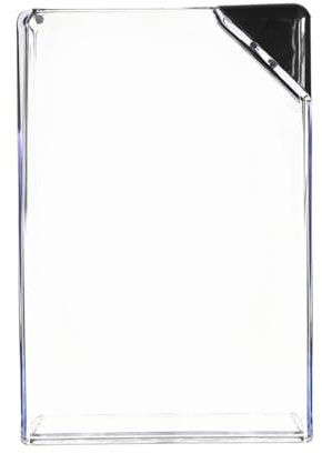 Frfik Bottiglia d'acqua rettangolare piatta, bottiglia di caffè trasparente piatto - bottiglia d'acqua piatta per portafoglio - trasparente A5 piccola apertura tazza di bevande donna uomini bottiglia