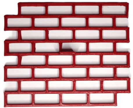 Brick Pattern Cookie Cutter Stamp - Architectural Design Fondant Cutter for Creative Baking, 6cm x 6cm, High Detail, Precise Cut, Food Safe Material