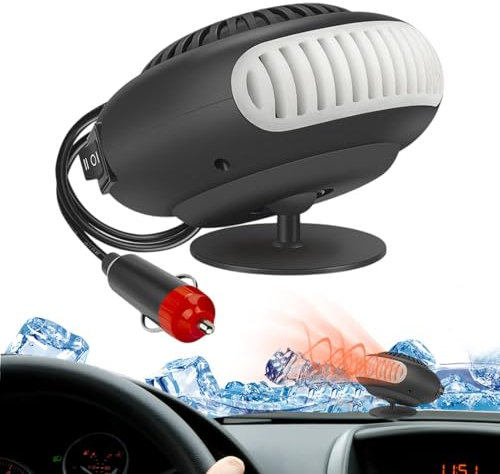 Samuliy Riscaldamento portatile per auto, riscaldamento auto 12 V, scaldabagno multifunzione, defogger per parabrezza, scaldabagno flessibile per il riscaldamento dei vetri per la maggior parte dei