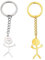Norhogo 2 Pcs Porte clé Doigt d'honneur, Doigt Stickman Mignon Porte cle Drole, Voiture Pendentif Couple Cadeau Porte-clés