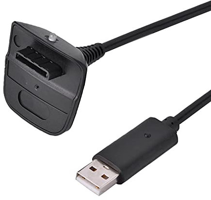 Rankomu usbcharger USB Charging Cable for Xbox 360 Wireless Controller, Quick Charging Cord, 3m Long, Fast Charge, Compatible with Xbox 360 Controllers, Black