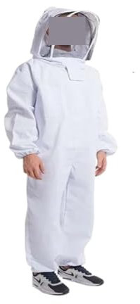 Beekeeper Schutzanzug, Ganzkörper-Imkerei-Kleidung, Anti-Biene, professionelle Imker-Kleidung, Schutz, Bienenzucht-Anzug, Schleier, Unisex, Kinderschutz(L)