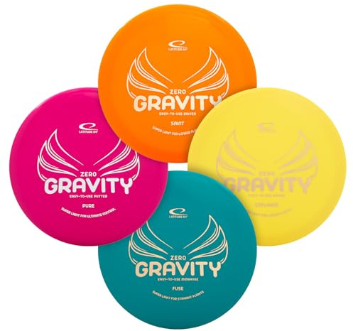 LATITUDE 64° GOLF DISCS Latitude 64 Gravity Discgolf-Set Für Anfänger, 4-Teiliges Discgolfscheiben-Set, Rein, Sicherung, Explorer, Saint, Leichter, Schwimmender Kunststoff Längere Flüge, 120 (farben