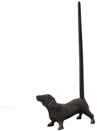 Cast Iron Dachshund Style Kitchen and Bathroom Toilet Paper Roll Holder Stand