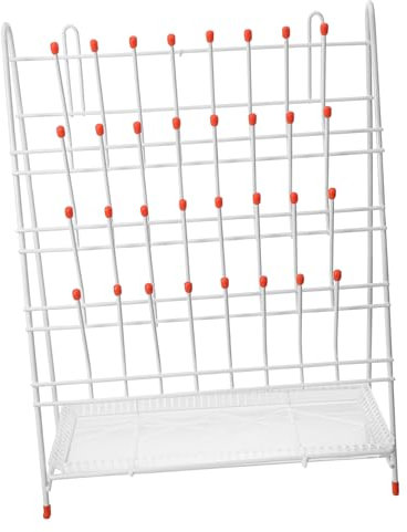 TOPBATHY Rejilla Secado Laboratorio Ranuras Soporte Tubos Ensayo Drenaje Estable Compacta Para Organización Uso Múltiple