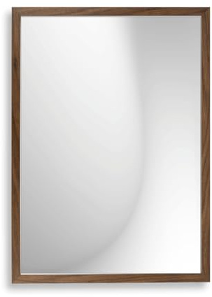 Infantasie Claudia Wandspiegel mit Rahmen nach Maß 70x70 cm, Nussbaum | Echtglas, MDF-Profilleiste 30 mm foliert, HDF-Rückwand, Aufhängung horizontal/vertikal, handgefertigt, für Flur & Garderobe