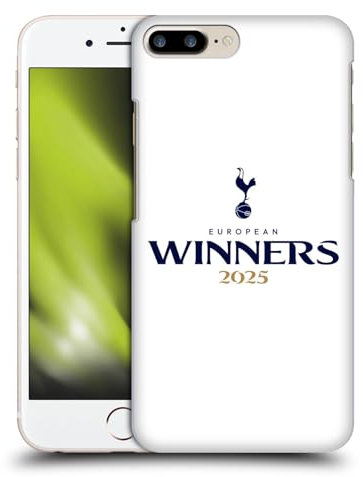 Head Case Designs Officially Licensed Tottenham Hotspur F.C. White 2025 European Winners Hard Back Case Compatible With Apple iPhone 7 Plus/iPhone 8 Plus