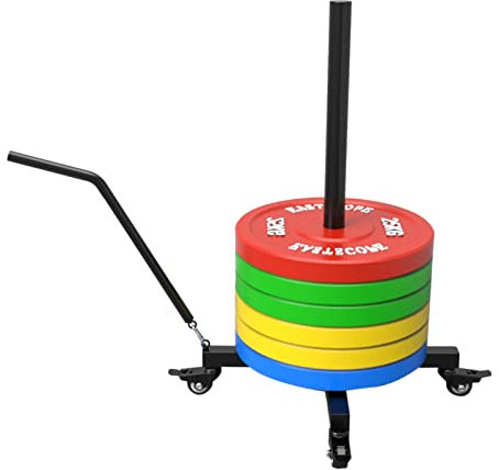 Heavy Duty Weight Plate Rack with Lockable Wheels, Holds Up to 500KG for Secure Storage and Easy Mobility in Gym or Home Workout Spaces