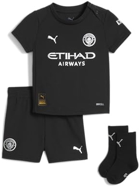 PUMA Manchester City Kids Away Baby Kit 2025/26 Season - Black - Size: 12-18 Month